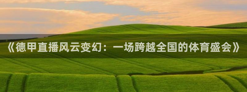 玩球tv直播：《德甲直播风云变幻：一场跨越全国的体育盛会》